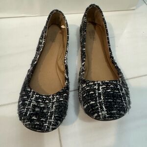 Mossimo Supply Co. Black and White Tweed Flats